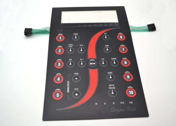 Подгонянная тактильная клавиатура переключателя мембраны с ясным окном дисплея 165кс227мм